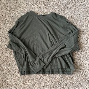Army Green Long-Sleeve Top